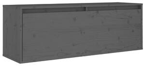 Dulap de perete, gri, 100x30x35 cm, lemn masiv de pin
