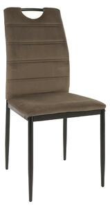 Scaun RIP, verde olive/negru, stofa catifelata/metal, 44x38x92 cm