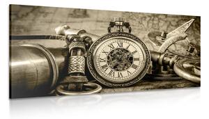 Tablou ceasul din trecut în design sepia