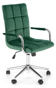 Scaun birou GONZO 4, verde, stofa catifelata, 60x53x93/105 cm