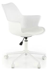 Scaun birou GASLY, alb, piele ecologica, 62x64x80/92 cm