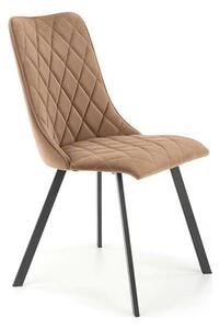 Scaun tapitat K450, bej, stofa catifelata, 44x58x85 cm