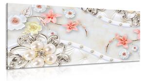 Tablou bijuterii florale de lux