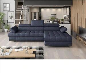 Coltar extensibil SELVA MINI, sezlong dreapta, stofa clasica albastru