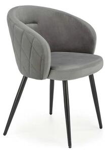 Scaun K430, gri, stofa/metal, 61x54x77 cm