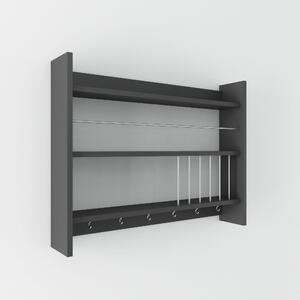 Raft KOLIN, gri antracit, PAL melaminat, 85x15x65 cm