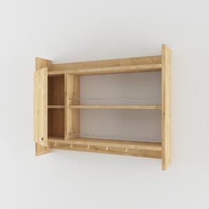 Raft KNERR, stejar, PAL melaminat, 85x15x65 cm
