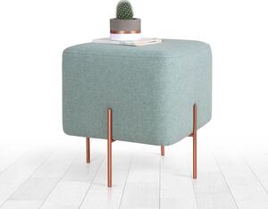 Taburet COPPER 54, stofa clasica verde menta, 40x40x42 cm