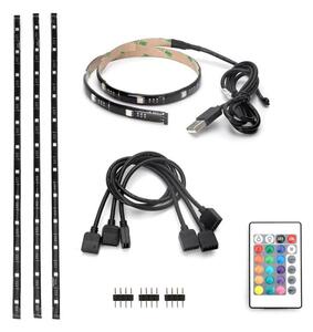 SET 4x bandă LED RGB dimabilă 0,5m LED/2,5W/5V IP65 Aigostar + telecomandă