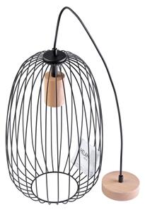 Lustră suspendată pe cablu OVELLA, 1xE27/15W/230V, diametru 25 cm, negru/pin