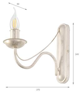 Aplică de perete ANTON 1xE14/60W/230V, alb patinat
