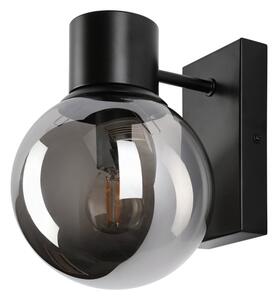 Aplică de perete SFERIO 1xE14/5W/230V negru / negru fumuriu