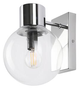 Aplica de perete SFERIO 1xE14/5W/230V crom lucios/sticlă transparentă
