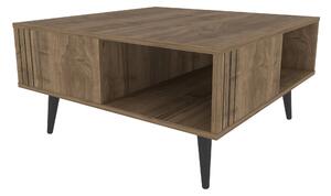 Masuta cafea Ronas, nuc, PAL melaminat, 90x90x46.5 cm