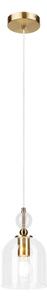 Pendul pe cablu VELARE 1xE27/15W/230V auriu/transparent
