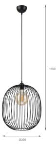 Pendul pe cablu VELARE 1xE27/15W/230V auriu/transparent