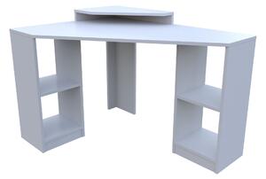 Birou de colt FLOATING, alb, PAL melaminat, 120x90x77 cm
