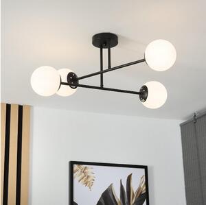 Brilagi - Lustră aplicată MALIVA 4xE14/15W/230V negru/alb