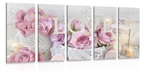 Tablou 5-piese decor romantic în stilul vintage