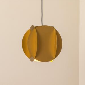 Opviq Lampa suspendată Corner, auriu, 25 x cm, metal, E27, reglabil, Auriu / Alamă, Camera de zi / sufragerie, Metal, Modern