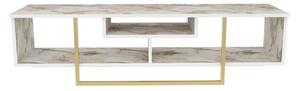 Comoda TV ASAL 150, bej/auriu, PAL melaminat, 150x35x40 cm
