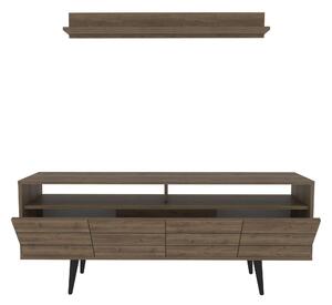 Mobilier living OLA, nuc/negru, PAL melaminat, 2 piese