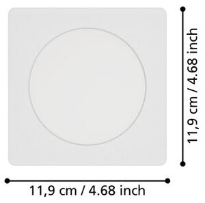 Eglo 901399 - Corp de iluminat LED încastrat FUEVA LED/6,3W/230V 11,9x11,9 cm alb