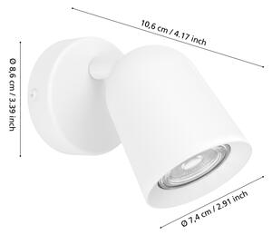 Eglo 901945 - Aplică spot de perete CAMALDOLI 1xGU10/5W/230V albă