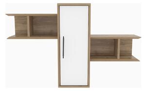 Raft OLIDA, nuc/alb, PAL melaminat, 119x35x52 cm