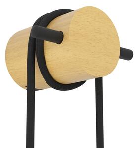 Eglo 43898 - Aplica de perete BUDDON 1xE27/13W/230V negru/bej