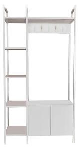 Mobilier hol DOGA, alb, PAL melaminat/metal, 90x35x175 cm
