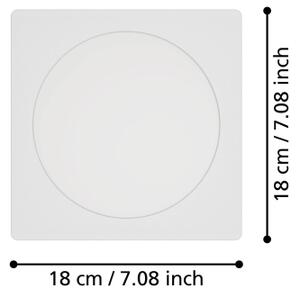 Eglo 901401 - Corp de iluminat LED încastrat FUEVA, 10,5 W, 230 V, 16,6 x 16,6 cm, alb