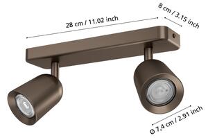 Eglo 901949 - Spot CAMALDOLI 2xGU10/10W/230V bronz