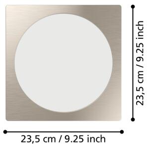 Eglo 901411 - Plafonieră LED încastrată FUEVA LED, 18,5 W, 230 V, 21,6 x 21,6 cm, crom