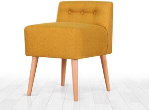 Taburet MOOUV 9101, stofa clasica galben, 43x43x43 cm