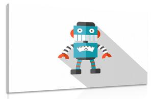 Tablou robot albastru pe fundalul alb