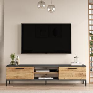 Comoda TV RL1-AA, stejar/gri, PAL melaminat, 160x35x39 cm