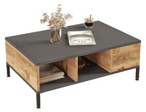 Masuta cafea RL2-AA, gri/stejar, PAL melaminat, 90x60x33 cm