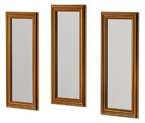 Set 3 oglinzi LAVIA, auriu, 30x3x70 cm