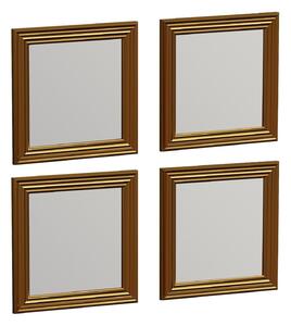 Set 4 oglinzi LOZA, auriu, 40x40 cm