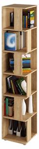 Biblioteca de colt KORIND, stejar sonoma, DTD laminat, 38x38x186 cm