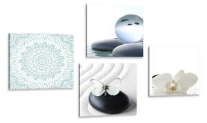 Set tablouri Feng Shui în tonuri delicate