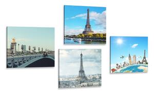 Set tablouri vedere la Turnul Eiffel în Paris