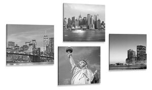 Set tablouri New York în design alb-negru
