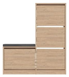 Pantofar DUDE, stejar, PAL melaminat, 105x26x119 cm