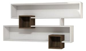 Raft KAREN, alb/nuc, PAL melaminat, 120x22x75 cm