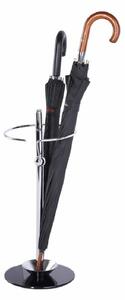 Suport umbrele OLDO, negru/crom, metal/sticla 26x60 cm