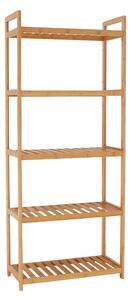 Etajera FIORE TIP 3, bambus natural lacuit, 53x26x128 cm