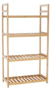 Etajera FIORE TIP 2, bambus natural lacuit, 53x26x100 cm