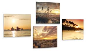 Set tablouri apus de soare magic la mare